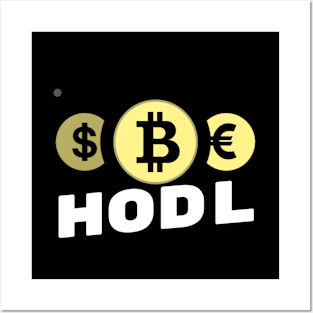 Bitcoin Hodl Posters and Art